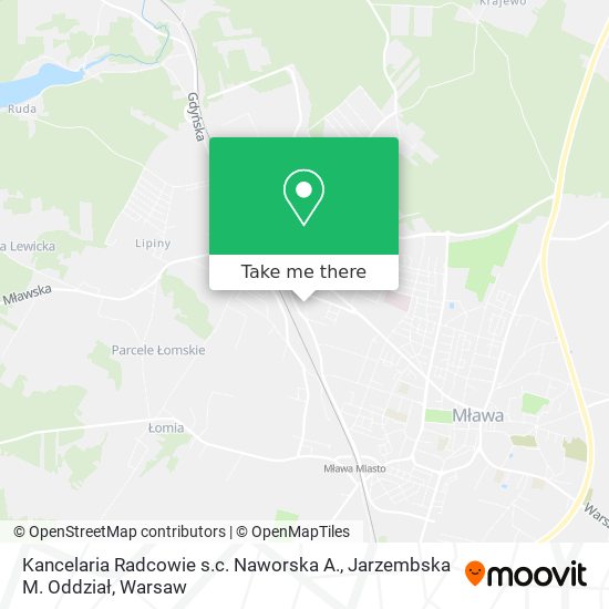 Kancelaria Radcowie s.c. Naworska A., Jarzembska M. Oddział map