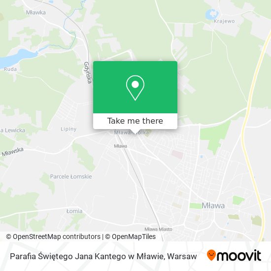 Parafia Świętego Jana Kantego w Mławie map