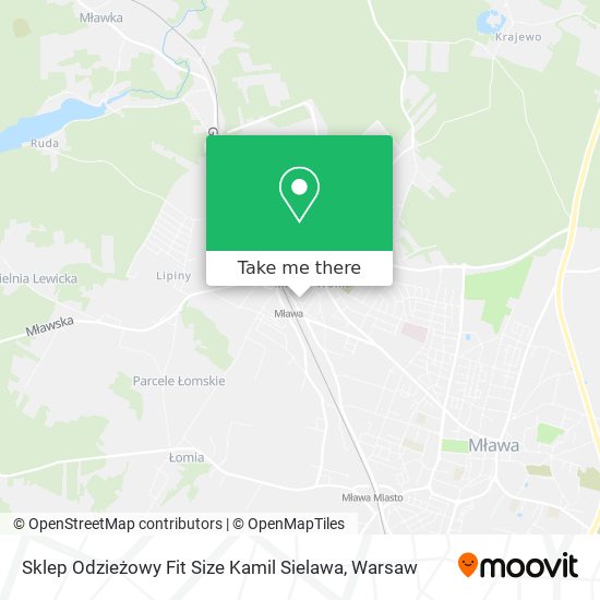 Sklep Odzieżowy Fit Size Kamil Sielawa map