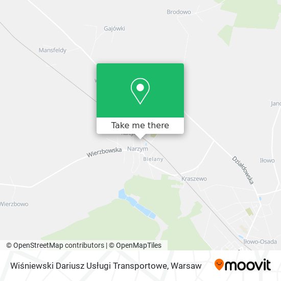 Wiśniewski Dariusz Usługi Transportowe map