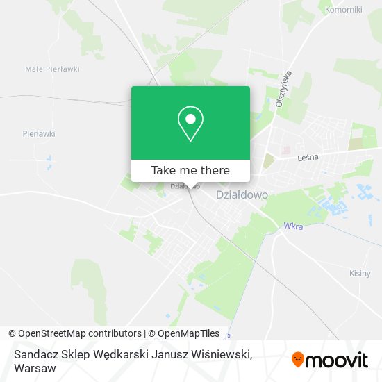 Sandacz Sklep Wędkarski Janusz Wiśniewski map