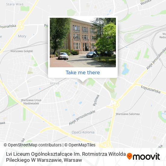 Lvi Liceum Ogólnokształcące Im. Rotmistrza Witolda Pileckiego W Warszawie map