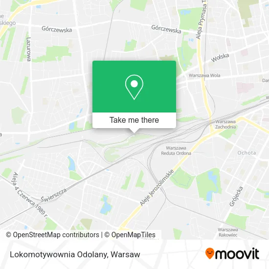 Lokomotywownia Odolany map