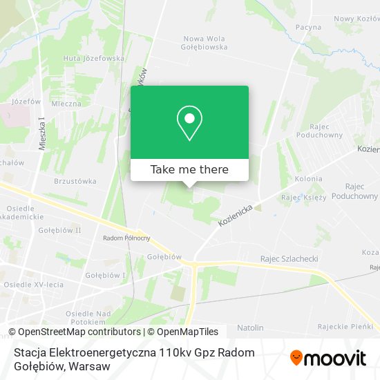 Stacja Elektroenergetyczna 110kv Gpz Radom Gołębiów map