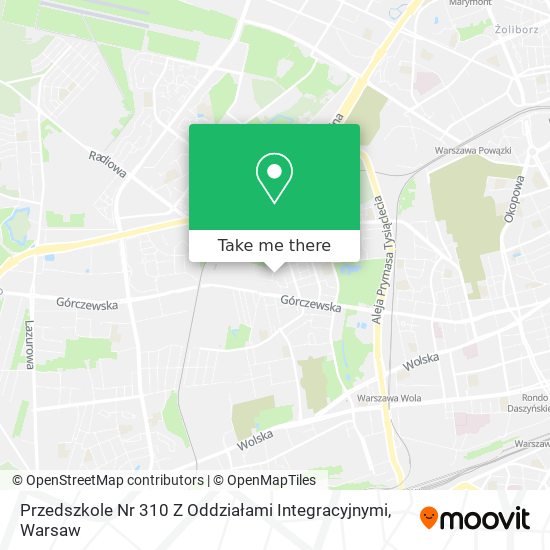 Карта Przedszkole Nr 310 Z Oddziałami Integracyjnymi