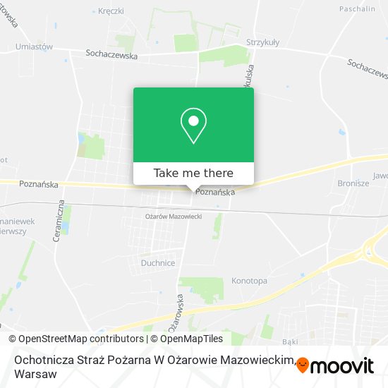 Ochotnicza Straż Pożarna W Ożarowie Mazowieckim map