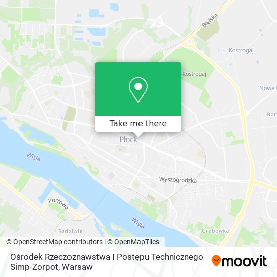 Карта Ośrodek Rzeczoznawstwa I Postępu Technicznego Simp-Zorpot