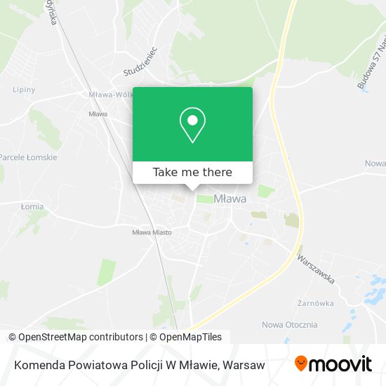 Карта Komenda Powiatowa Policji W Mławie