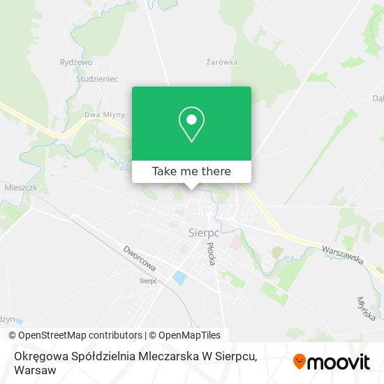 Okręgowa Spółdzielnia Mleczarska W Sierpcu map