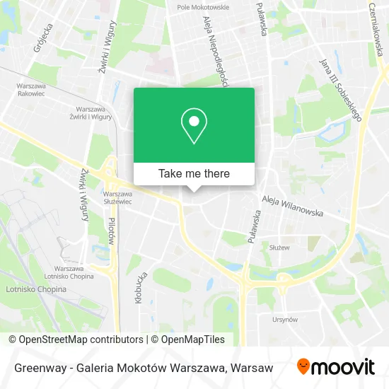 Greenway - Galeria Mokotów Warszawa map