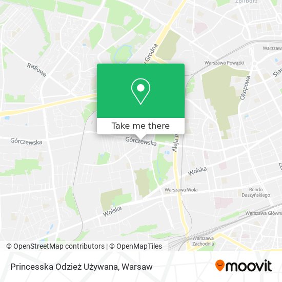 Princesska Odzież Używana map