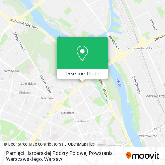 Pamięci Harcerskiej Poczty Polowej Powstania Warszawskiego map