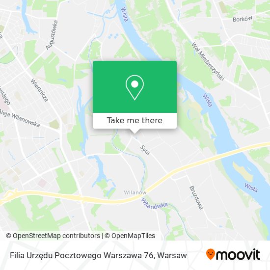 Filia Urzędu Pocztowego Warszawa 76 map