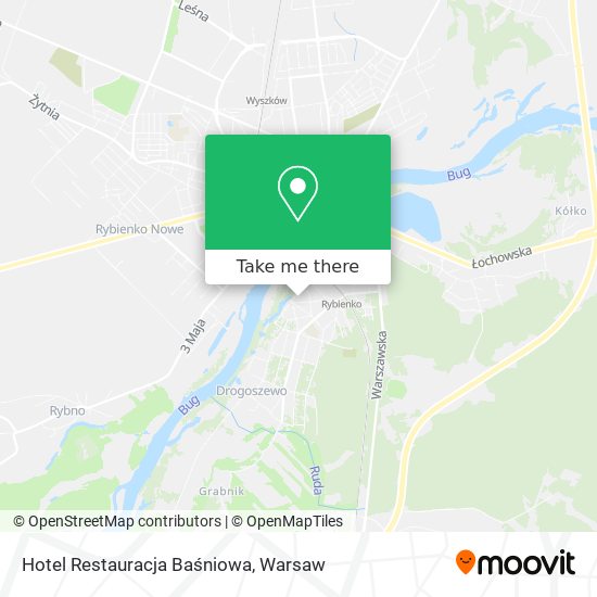 Hotel Restauracja Baśniowa map