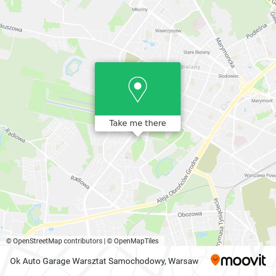 Карта Ok Auto Garage Warsztat Samochodowy