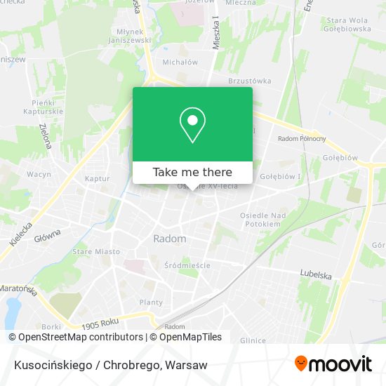 Kusocińskiego / Chrobrego map