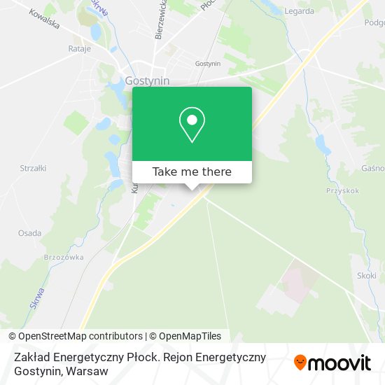 Zakład Energetyczny Płock. Rejon Energetyczny Gostynin map