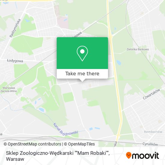 Sklep Zoologiczno-Wędkarski ""Mam Robaki"" map