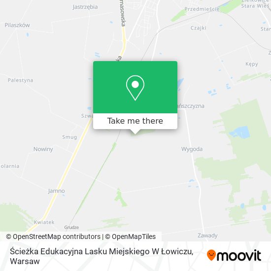 Ścieżka Edukacyjna Lasku Miejskiego W Łowiczu map