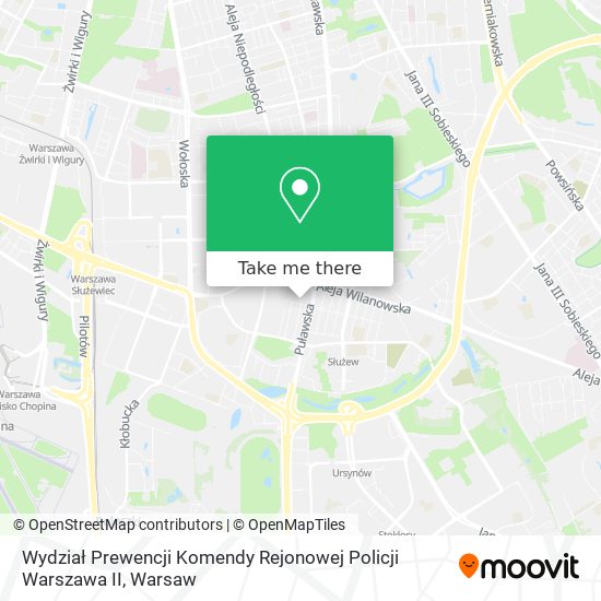 Wydział Prewencji Komendy Rejonowej Policji Warszawa II map