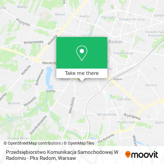 Przedsiębiorstwo Komunikacja Samochodowej W Radomiu - Pks Radom map