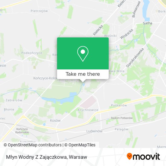 Młyn Wodny Z Zajączkowa map