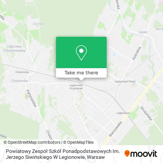 Powiatowy Zespół Szkół Ponadpodstawowych Im. Jerzego Siwińskiego W Legionowie map