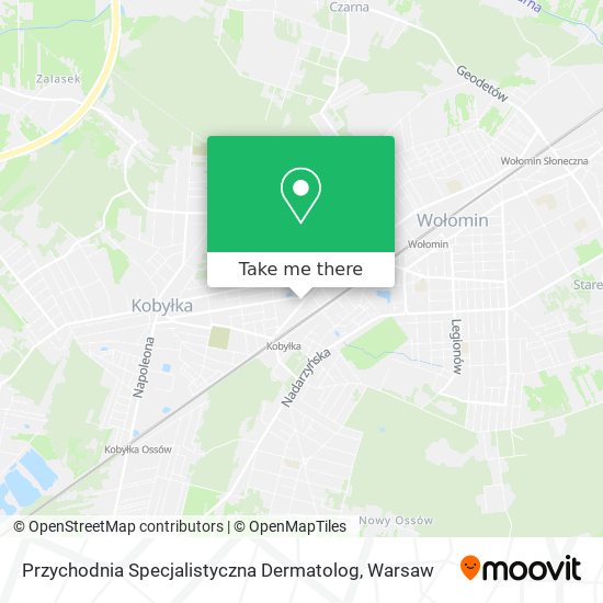 Przychodnia Specjalistyczna Dermatolog map