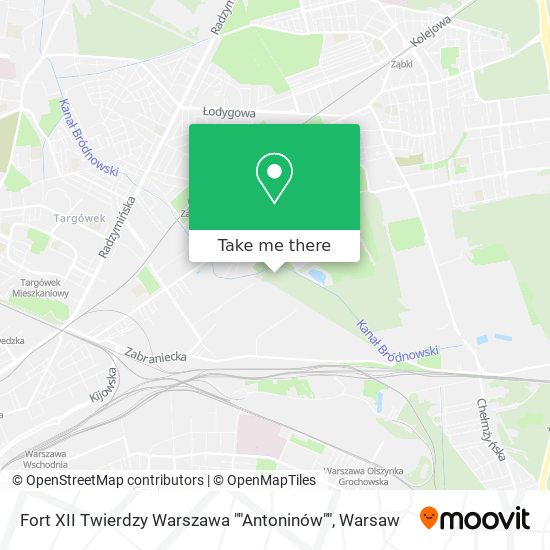 Fort XII Twierdzy Warszawa ""Antoninów"" map