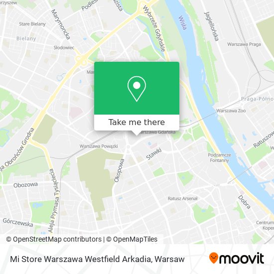 Mi Store Warszawa Westfield Arkadia map