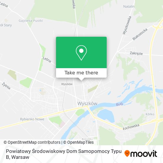 Powiatowy Środowiskowy Dom Samopomocy Typu B map