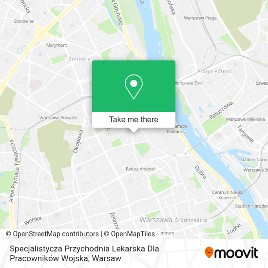 Карта Specjalistycza Przychodnia Lekarska Dla Pracowników Wojska