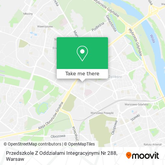 Карта Przedszkole Z Oddziałami Integracyjnymi Nr 288