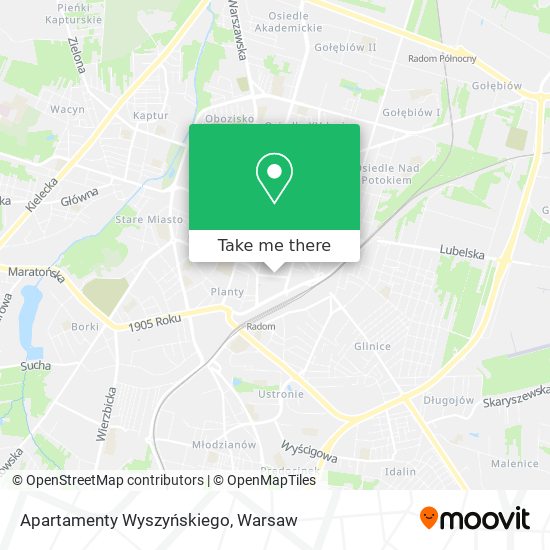 Apartamenty Wyszyńskiego map