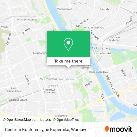 Карта Centrum Konferencyjne Kopernika