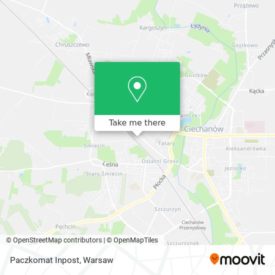 Paczkomat Inpost map