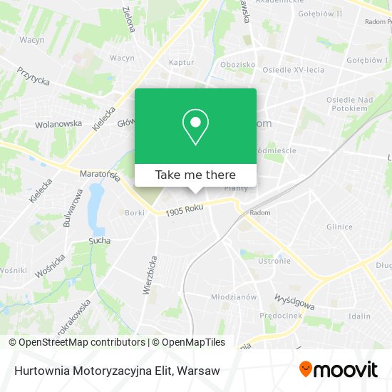 Hurtownia Motoryzacyjna Elit map