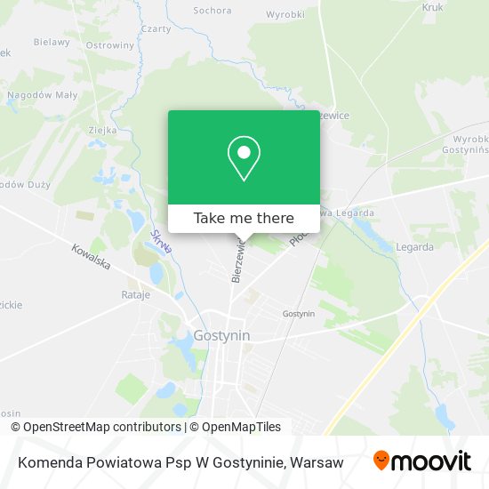 Komenda Powiatowa Psp W Gostyninie map