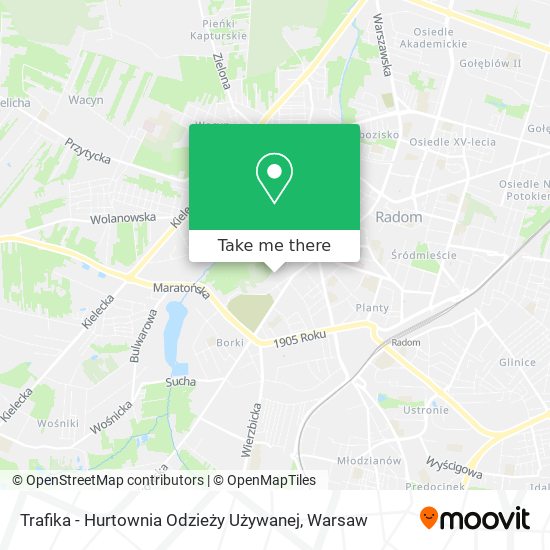 Trafika - Hurtownia Odzieży Używanej map