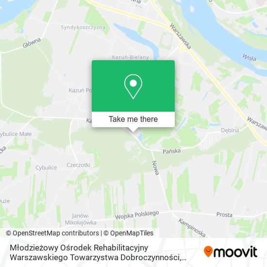 Młodzieżowy Ośrodek Rehabilitacyjny Warszawskiego Towarzystwa Dobroczynności map