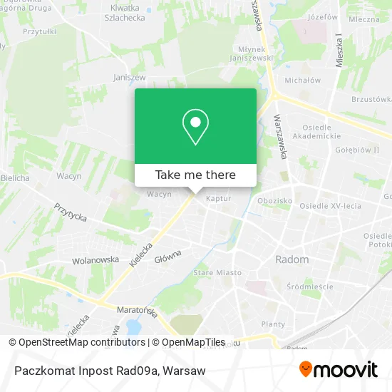 Карта Paczkomat Inpost Rad09a