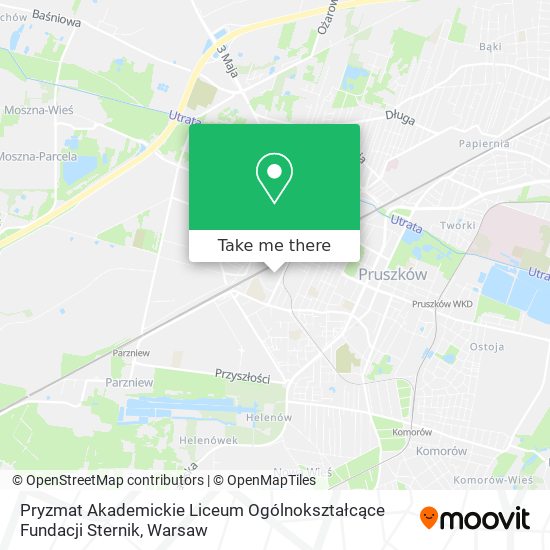 Pryzmat Akademickie Liceum Ogólnokształcące Fundacji Sternik map