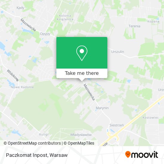 Paczkomat Inpost map