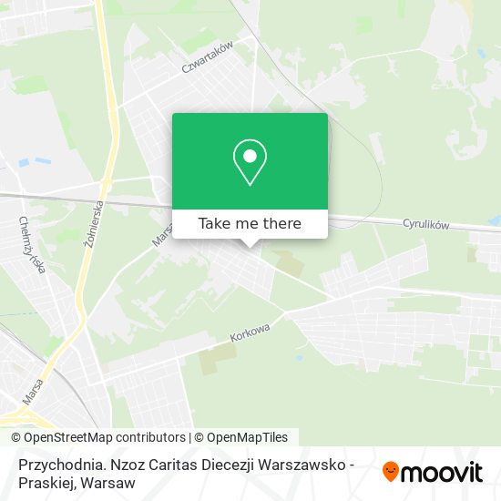 Przychodnia. Nzoz Caritas Diecezji Warszawsko - Praskiej map