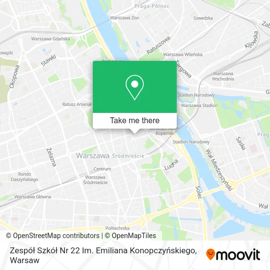 Карта Zespół Szkół Nr 22 Im. Emiliana Konopczyńskiego