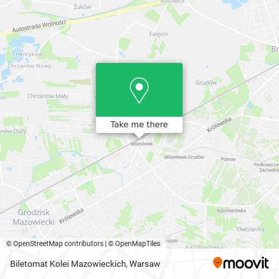 Biletomat Kolei Mazowieckich map