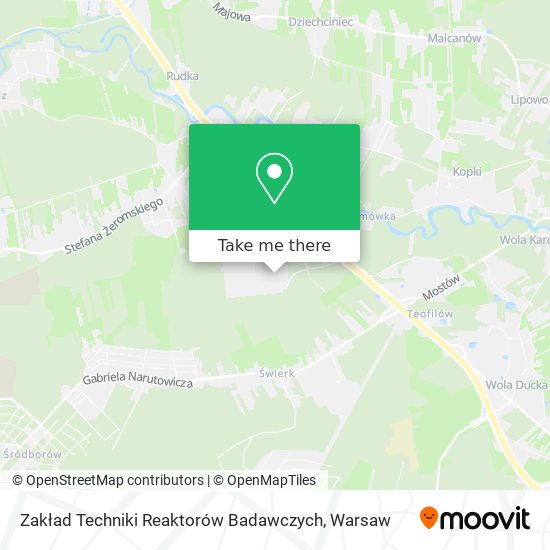 Zakład Techniki Reaktorów Badawczych map