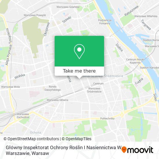 Główny Inspektorat Ochrony Roślin I Nasiennictwa W Warszawie map