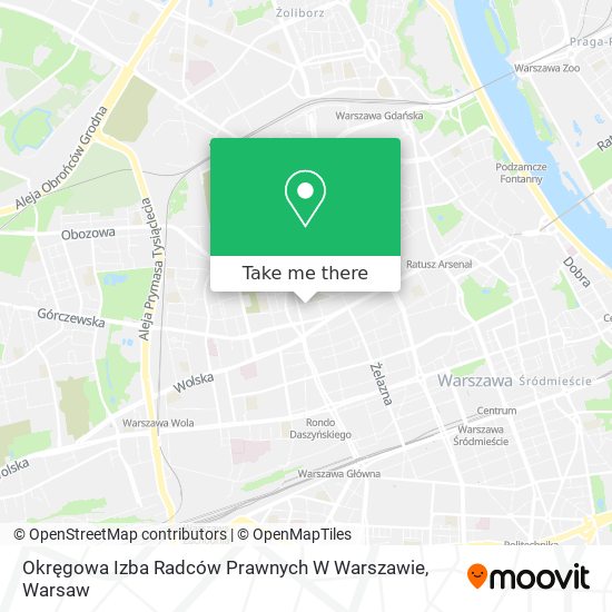 Okręgowa Izba Radców Prawnych W Warszawie map