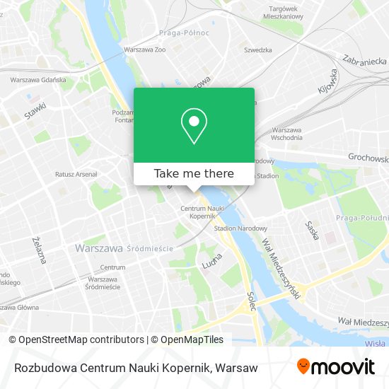 Карта Rozbudowa Centrum Nauki Kopernik